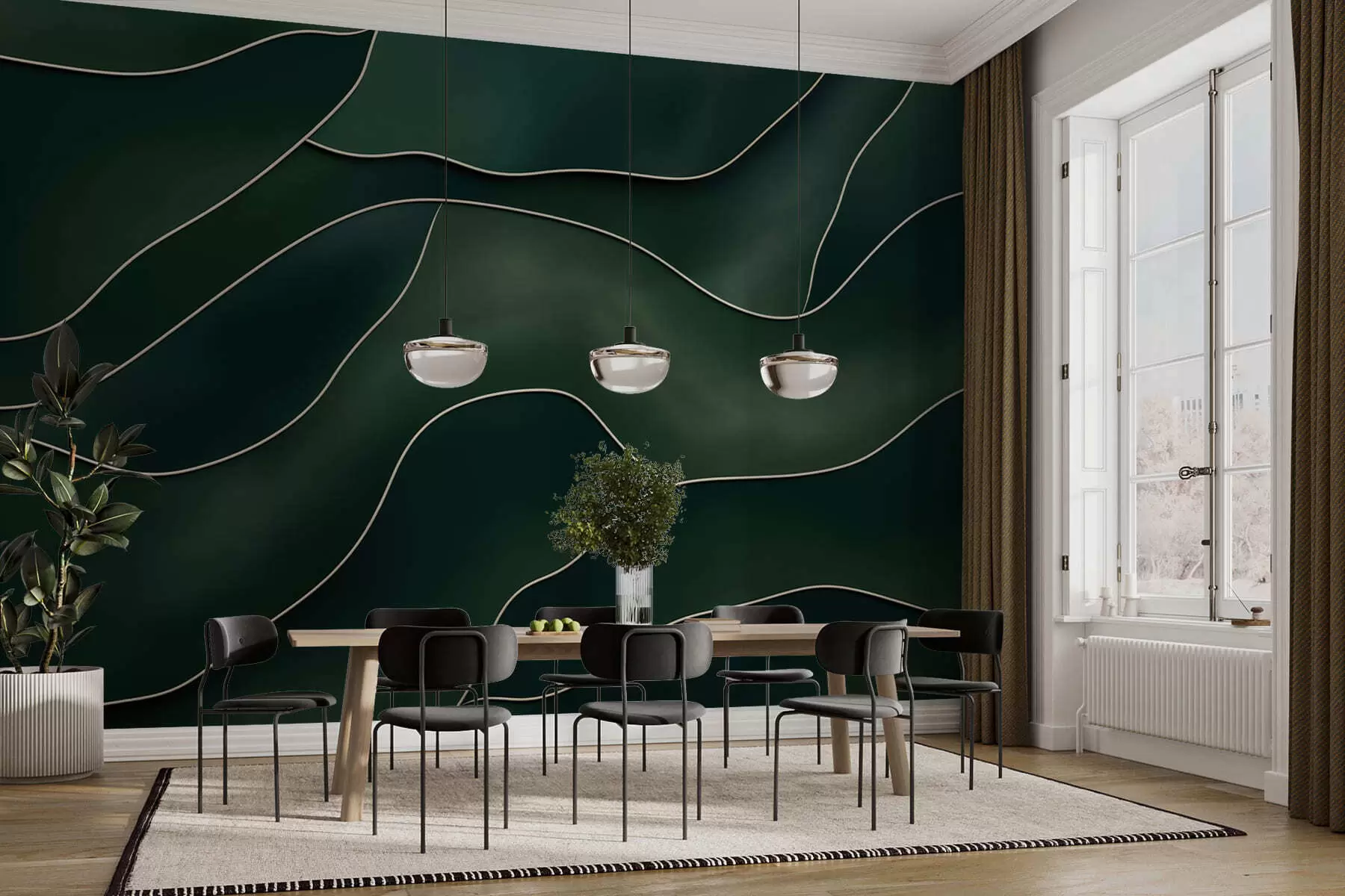 murais de parede Linhas abstractas w05218