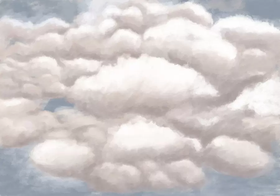 murais de parede Nuvens suaves no céu azul w05143