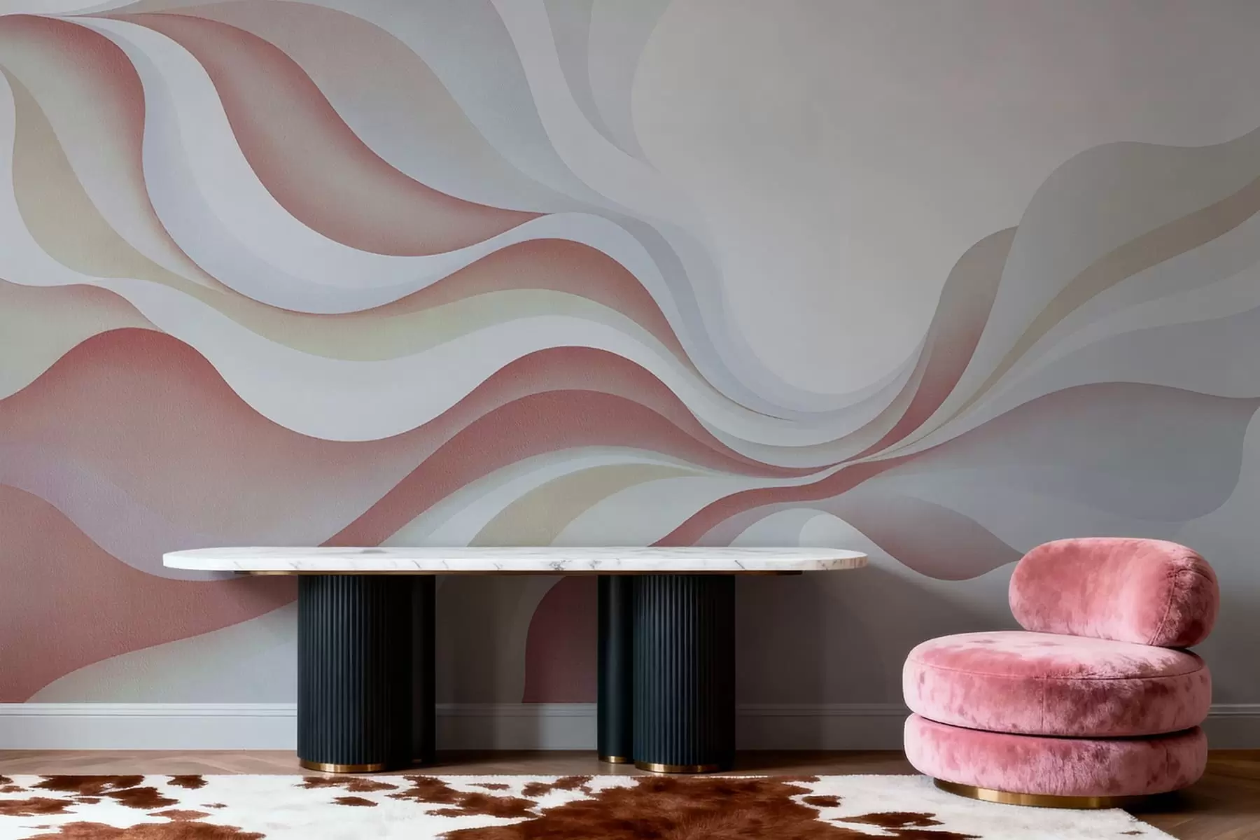 murais de parede Ondas suaves e elegantes w05245