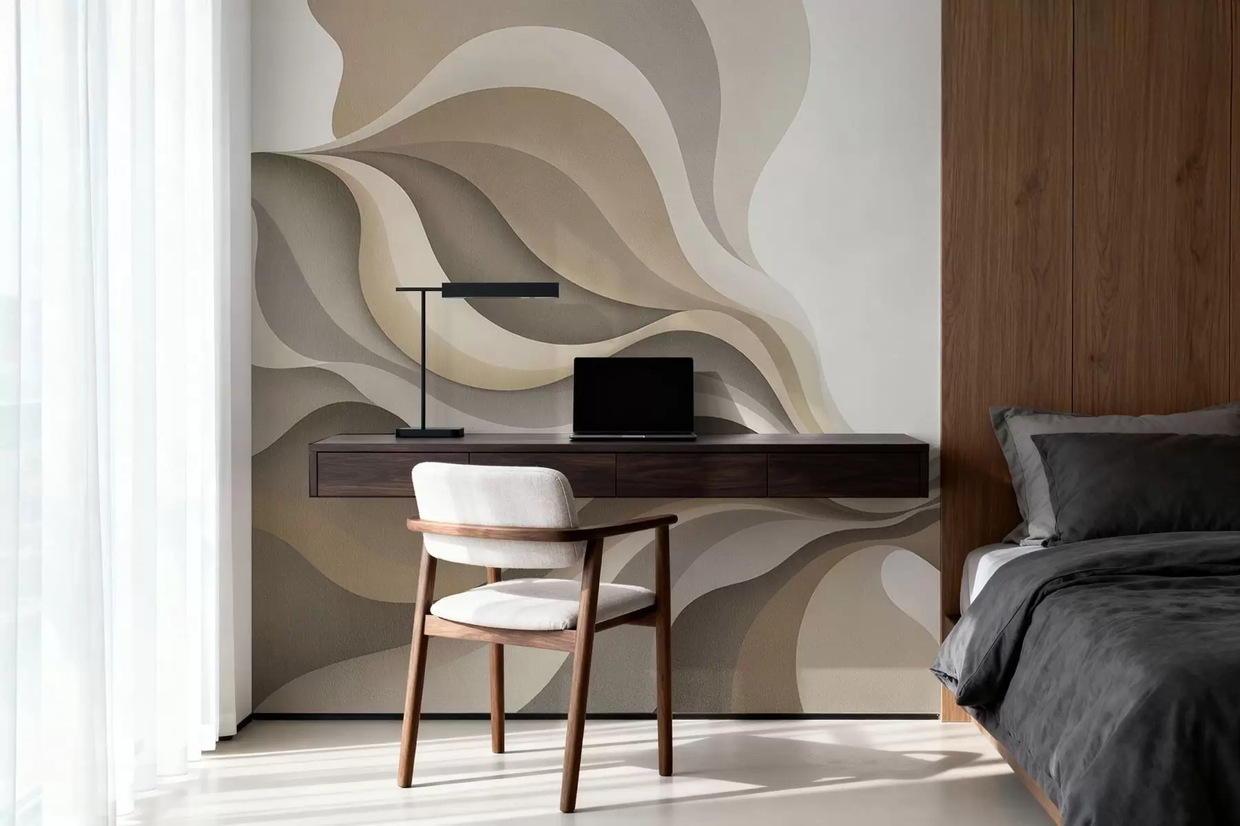 murais de parede Ondas suaves e elegantes w05245v1