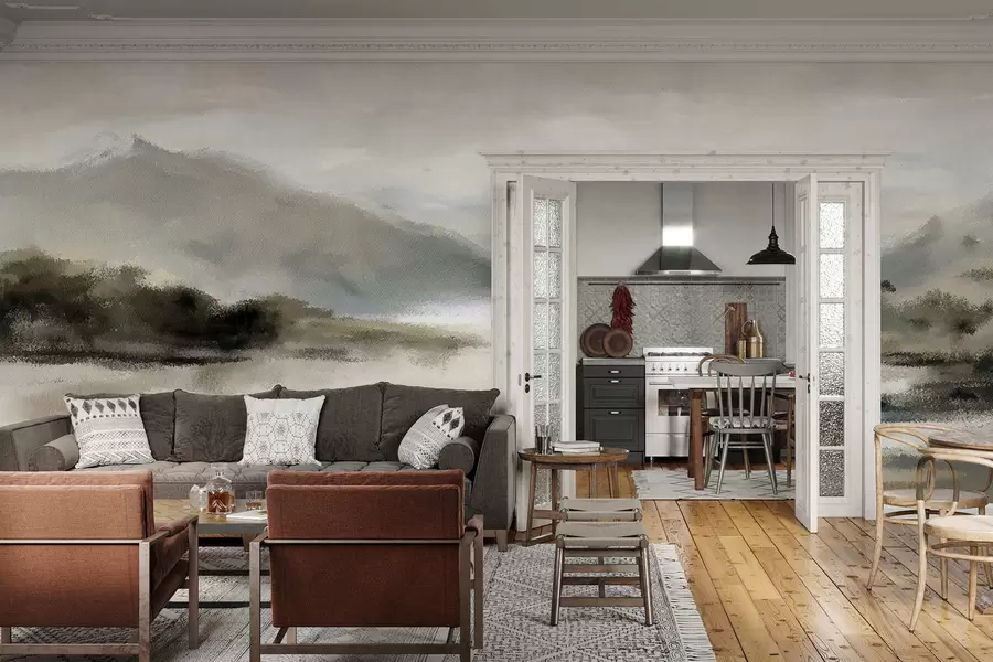 murais de parede Montanhas pintadas w05248