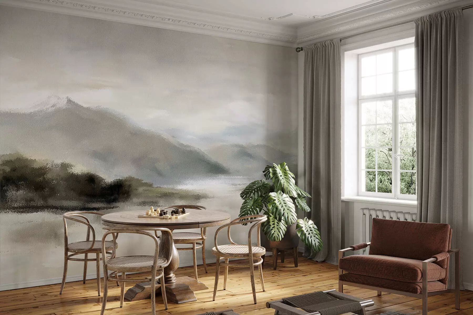 murais de parede Montanhas pintadas w05248