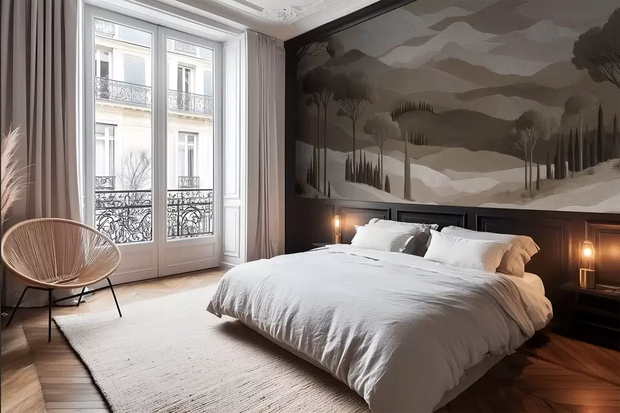 murais de parede Paisagem em estilo pintura a óleo w05258v1