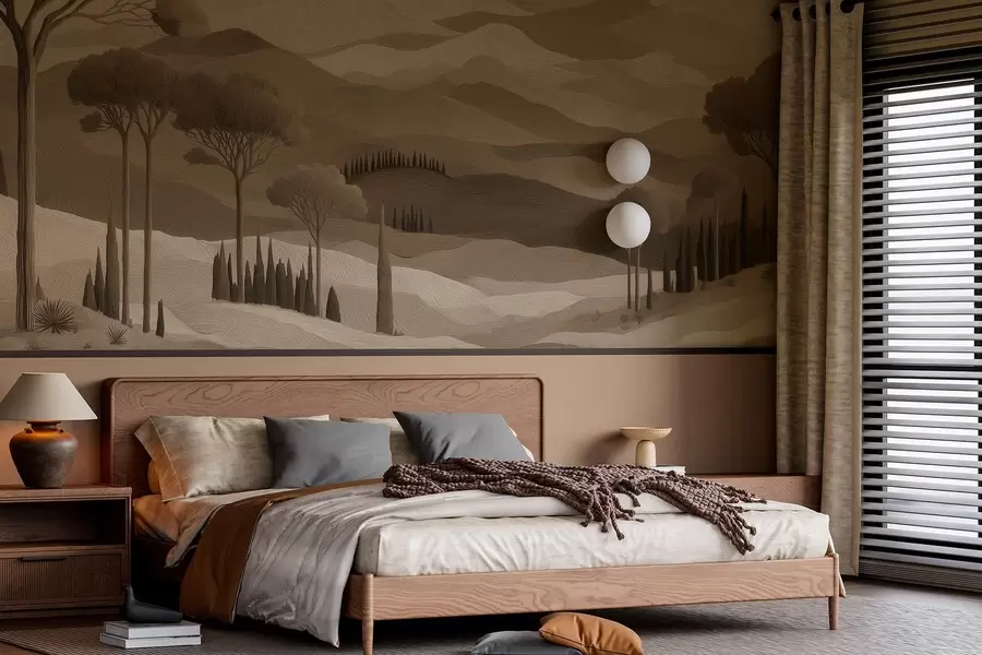murais de parede Paisagem em estilo pintura a óleo w05258v1