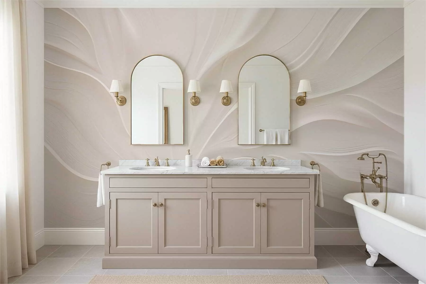 murais de parede Folhas delicadas e translúcidas num ramo w05267