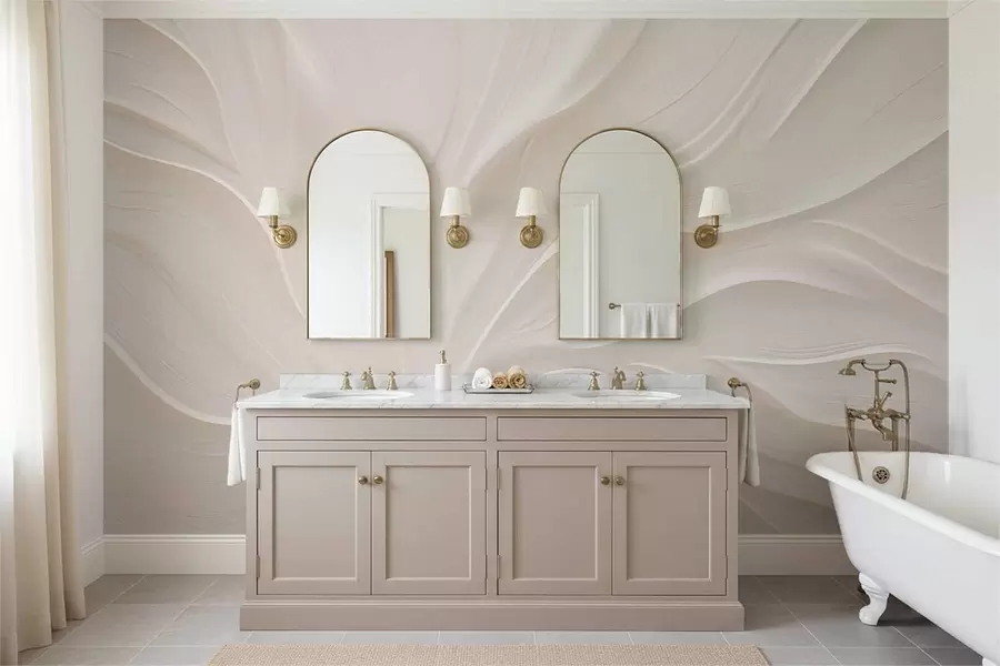 murais de parede Folhas delicadas e translúcidas num ramo w05267