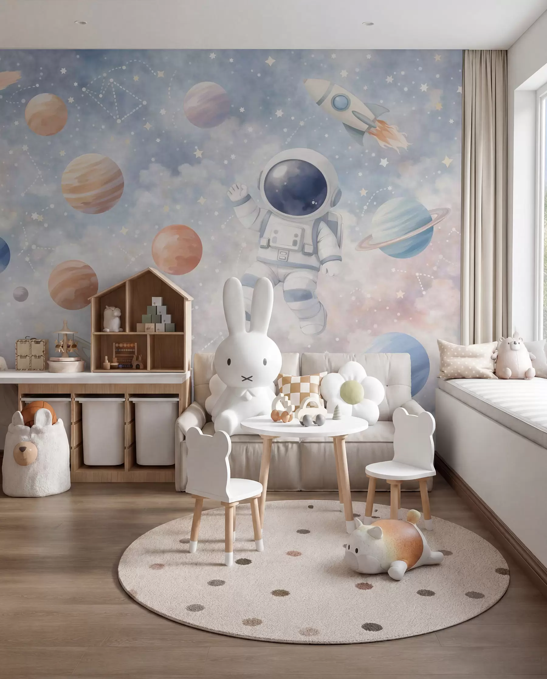 murais de parede Viagem do pequeno astronauta w05233