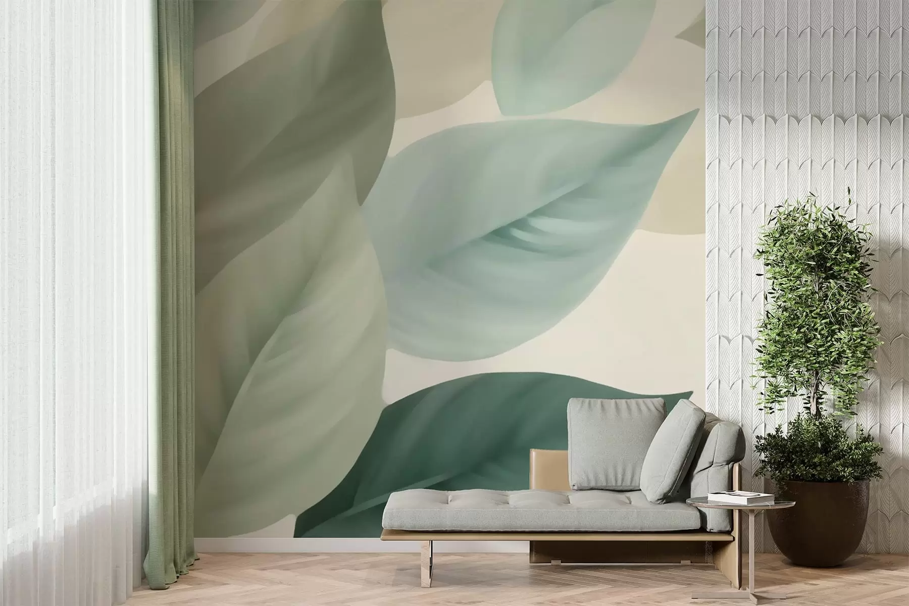 murais de parede Folhas grandes w05107