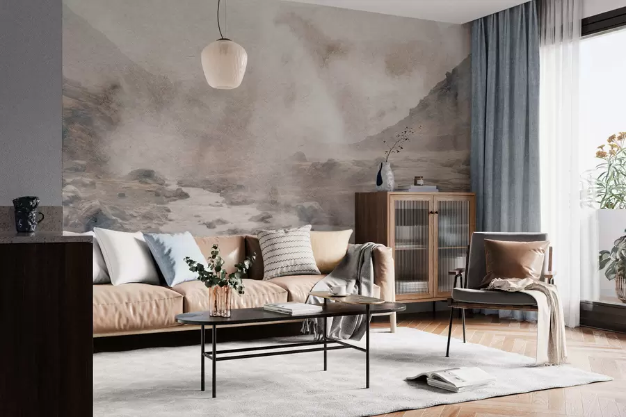 murais de parede Vale da névoa tranquila w05363