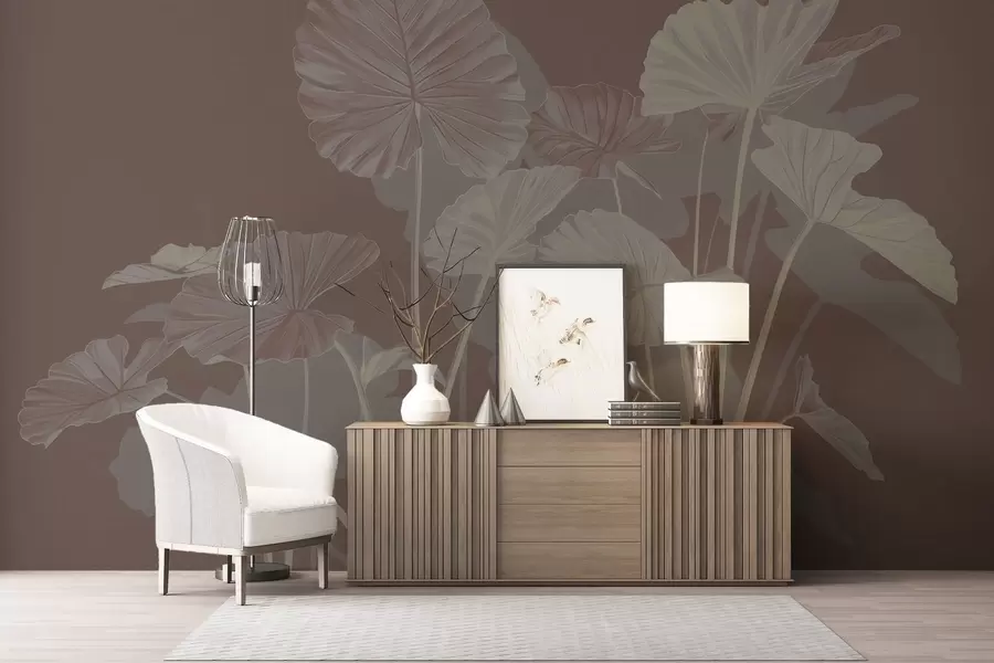 murais de parede Jardim de lótus pintadas w05364v2