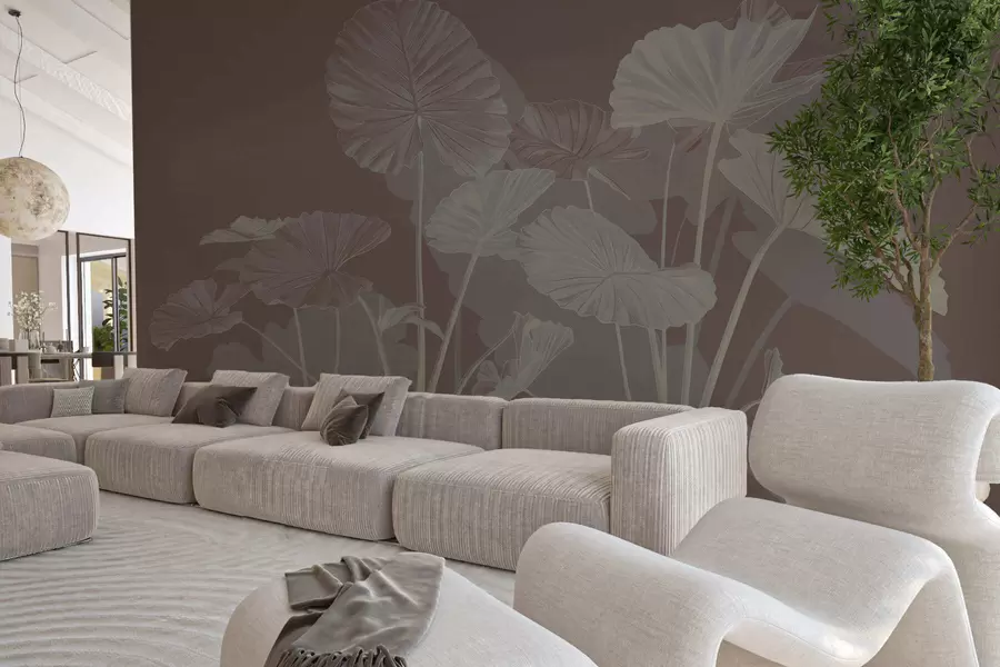 murais de parede Jardim de lótus pintadas w05364v2