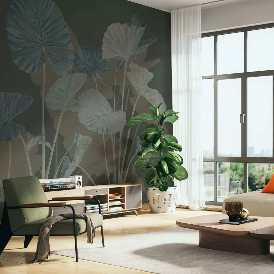 murais de parede Jardim de lótus pintadas w05364v3