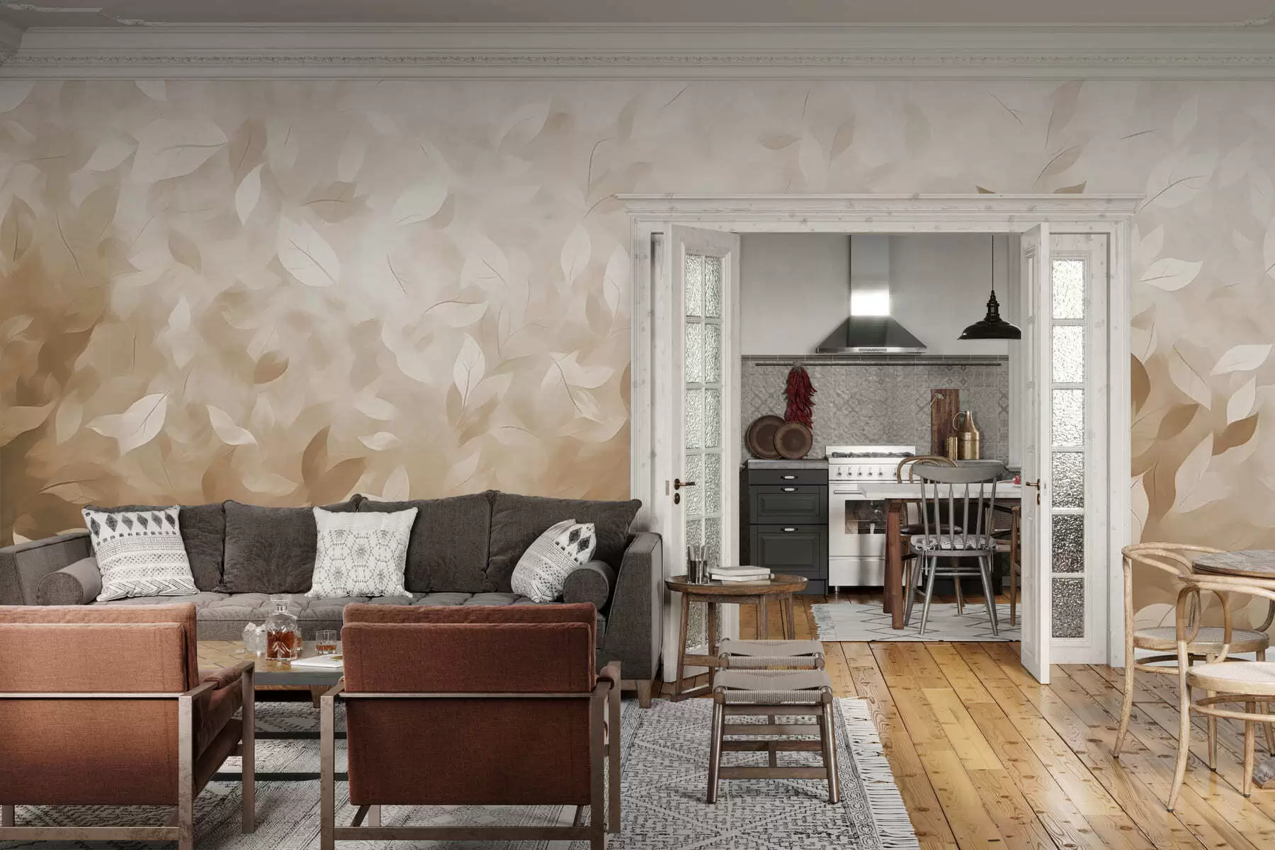 murais de parede Sussurro das folhas w05277