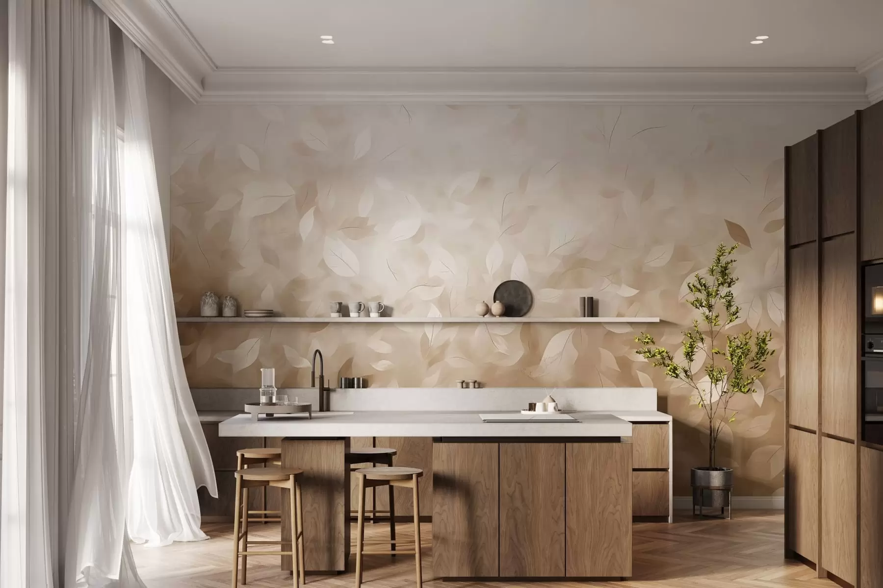 murais de parede Sussurro das folhas w05277