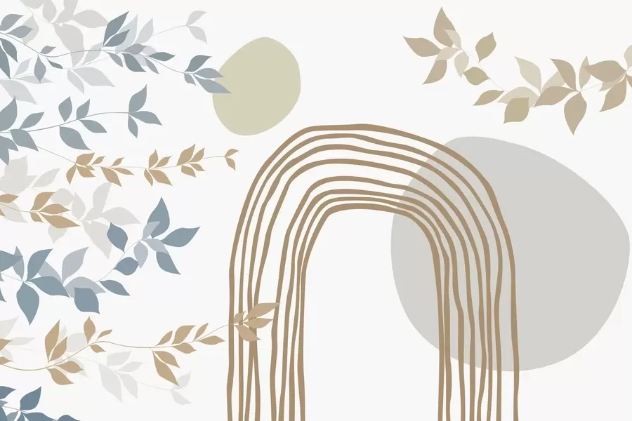 murais de parede Abstração e folhagem w05373