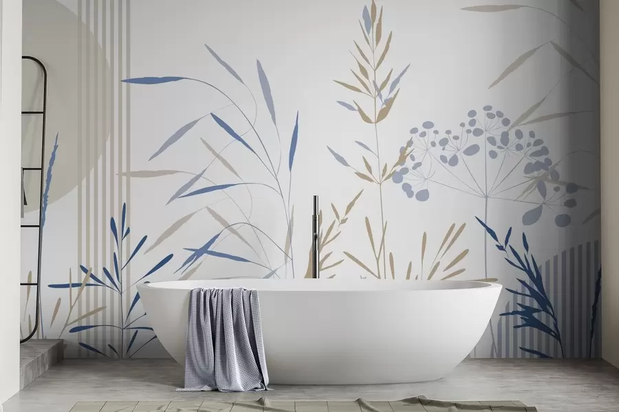 murais de parede Silhuetas abstratas de vegetação w05375v2