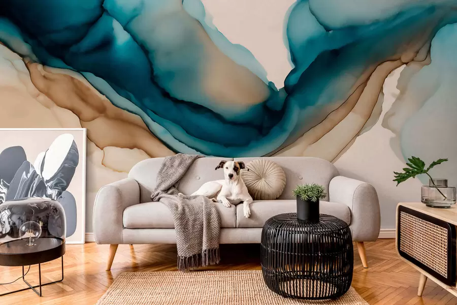 murais de parede textura abstrata no estilo tinta alcoólica w05238