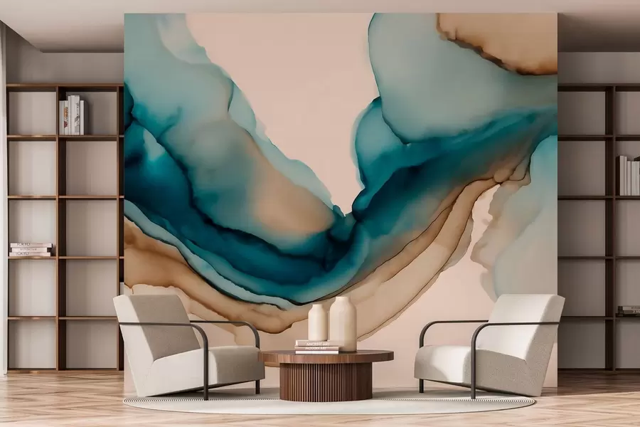 murais de parede textura abstrata no estilo tinta alcoólica w05238