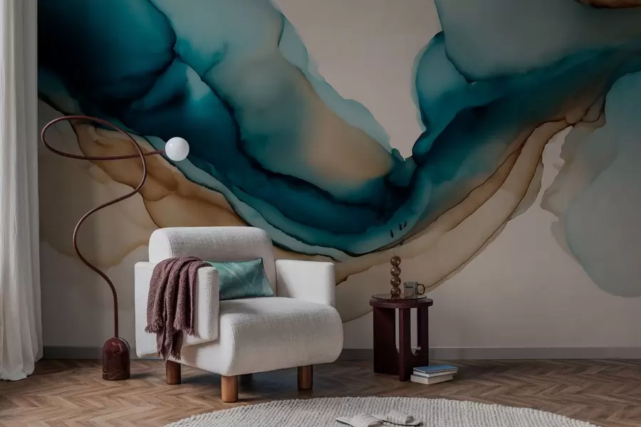 murais de parede textura abstrata no estilo tinta alcoólica w05238