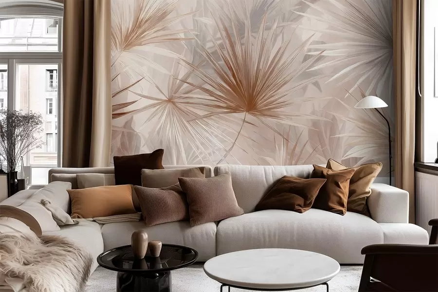 murais de parede Bragea, folhas pontiagudas w05405