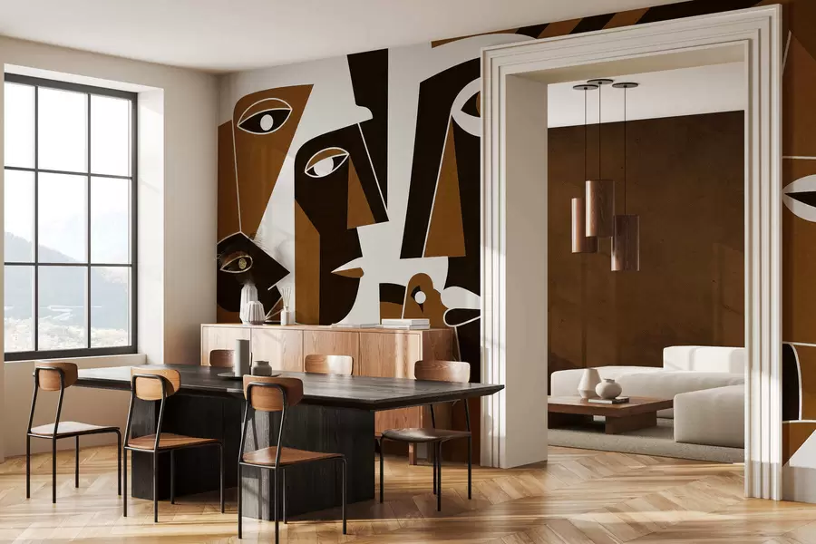 murais de parede Rostos ao estilo africano w05446