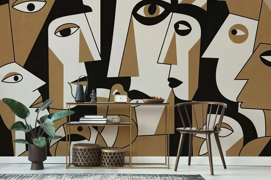 murais de parede Rostos ao estilo africano w05446v2