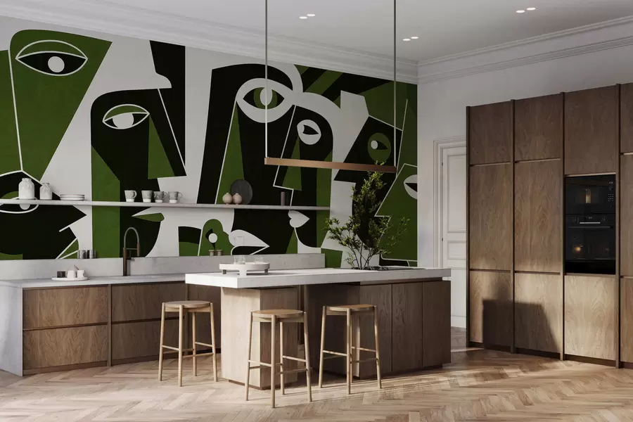 murais de parede Rostos ao estilo africano w05446v3