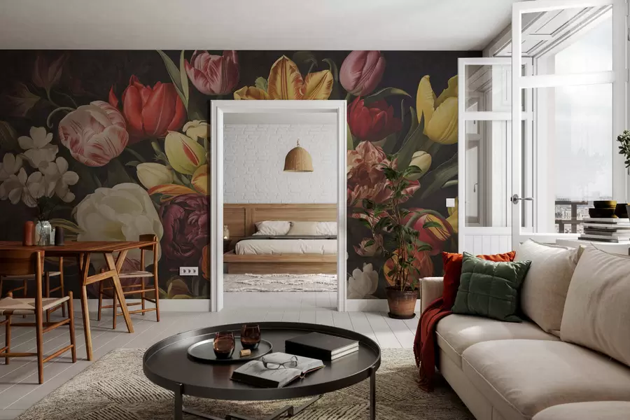 murais de parede Bouquet vintage grunge w05451