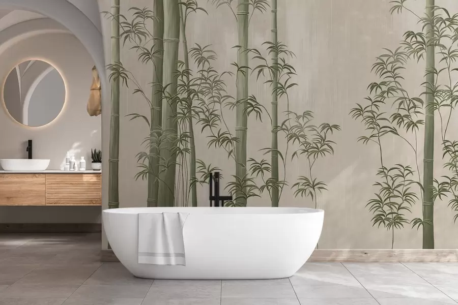 murais de parede Bambu verde-claro  w05120v1