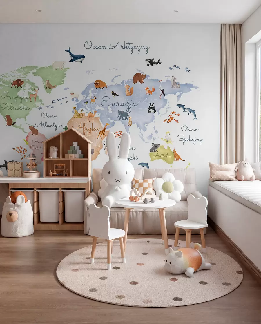 murais de parede Fauna pastel em polaco c00012pl