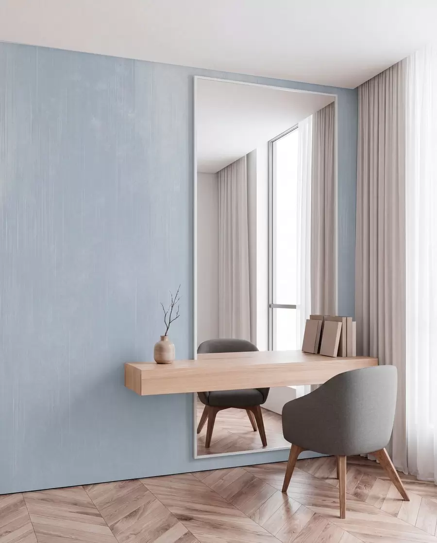 murais de parede Fundo azul claro com uma textura vertical suave w05121v1