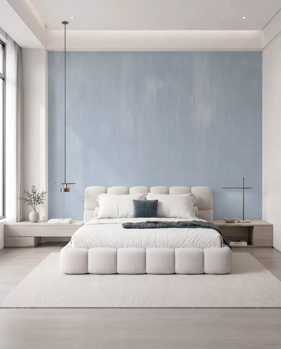 murais de parede Fundo azul claro com uma textura vertical suave w05121v1