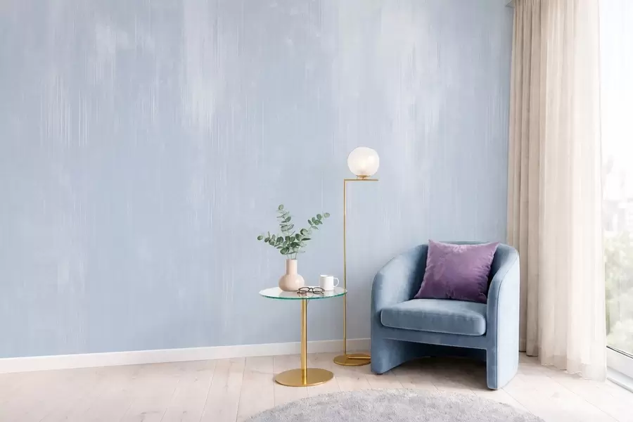 murais de parede Fundo azul claro com uma textura vertical suave w05121v1