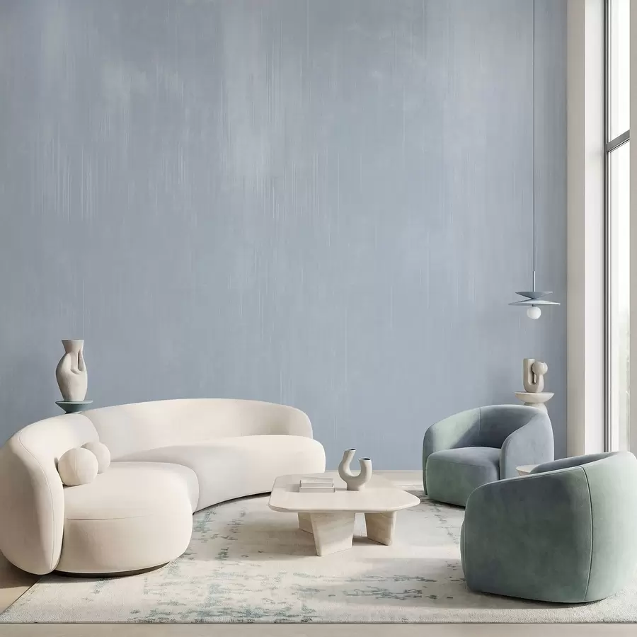 murais de parede Fundo azul claro com uma textura vertical suave w05121v1