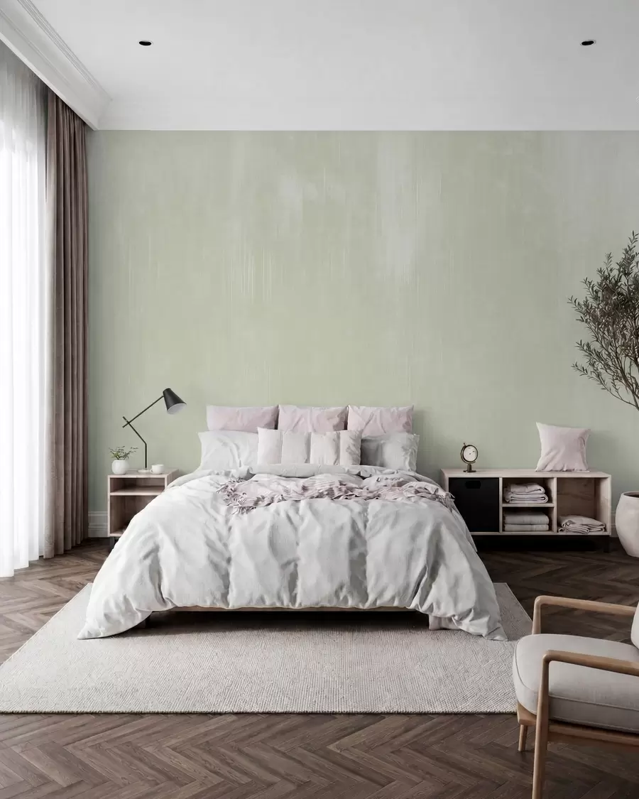 murais de parede Fundo verde-claro com uma leve textura vertical w05121v3