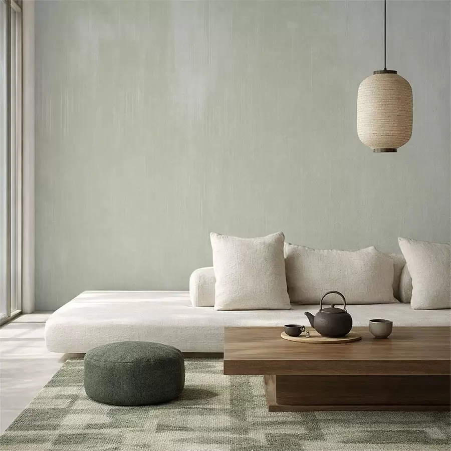 murais de parede Fundo verde-claro com uma leve textura vertical w05121v3