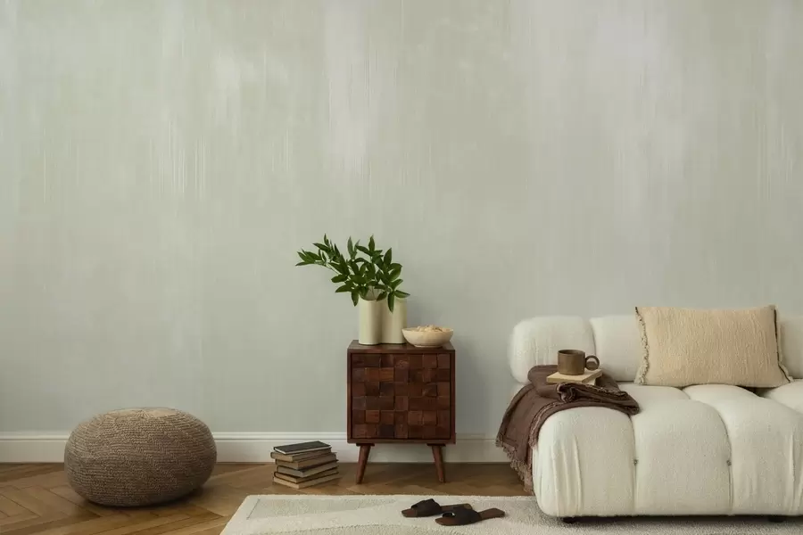 murais de parede Fundo verde-claro com uma leve textura vertical w05121v3