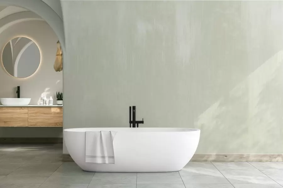 murais de parede Fundo verde-claro com uma leve textura vertical w05121v3