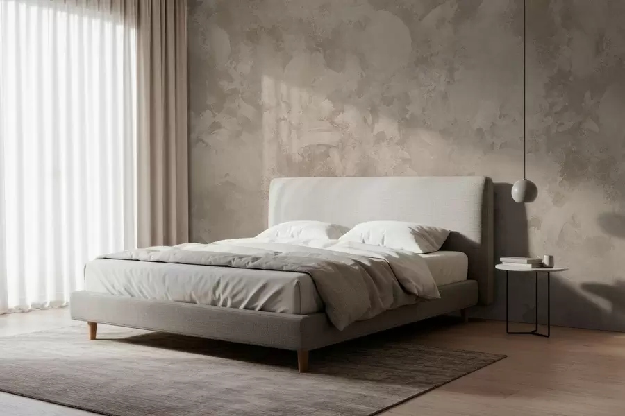 murais de parede Textura de pincel abstrata minimalista em tons de bege w05160