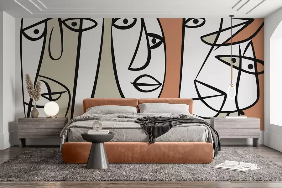 murais de parede Rostos abstratos w05504