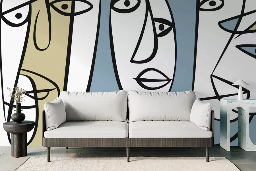 murais de parede Rostos abstratos w05504v1