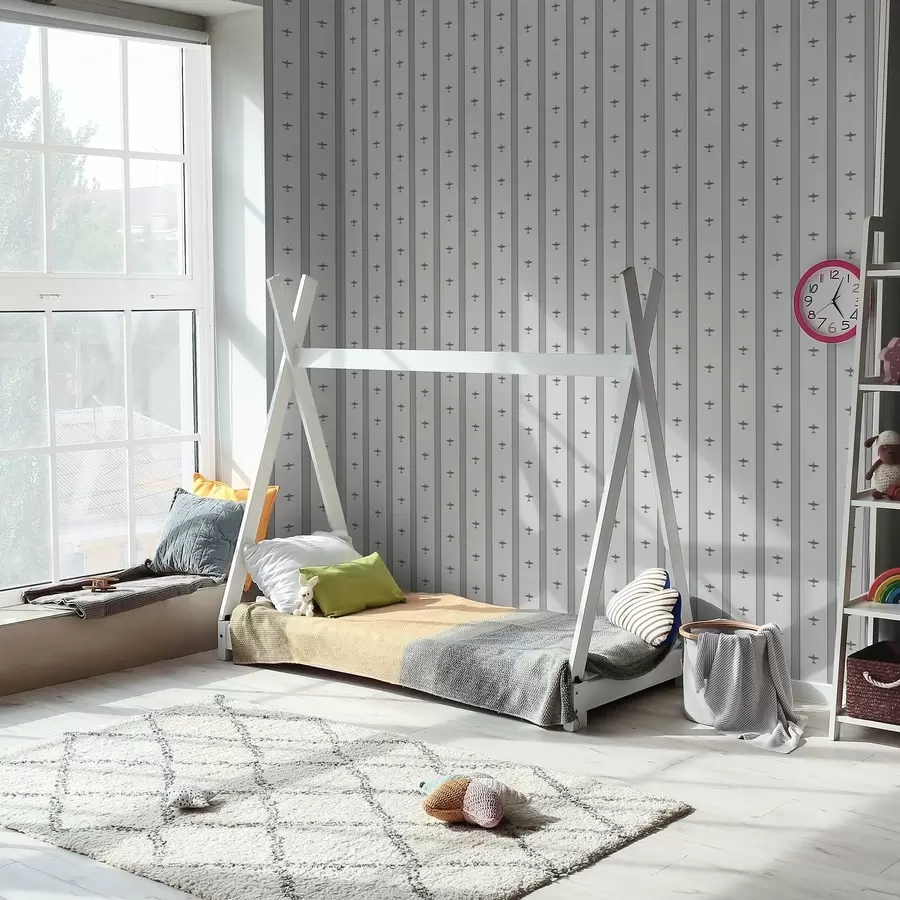 murais de parede Pequenos aviões com riscas sobre fundo cinzento a01171v1