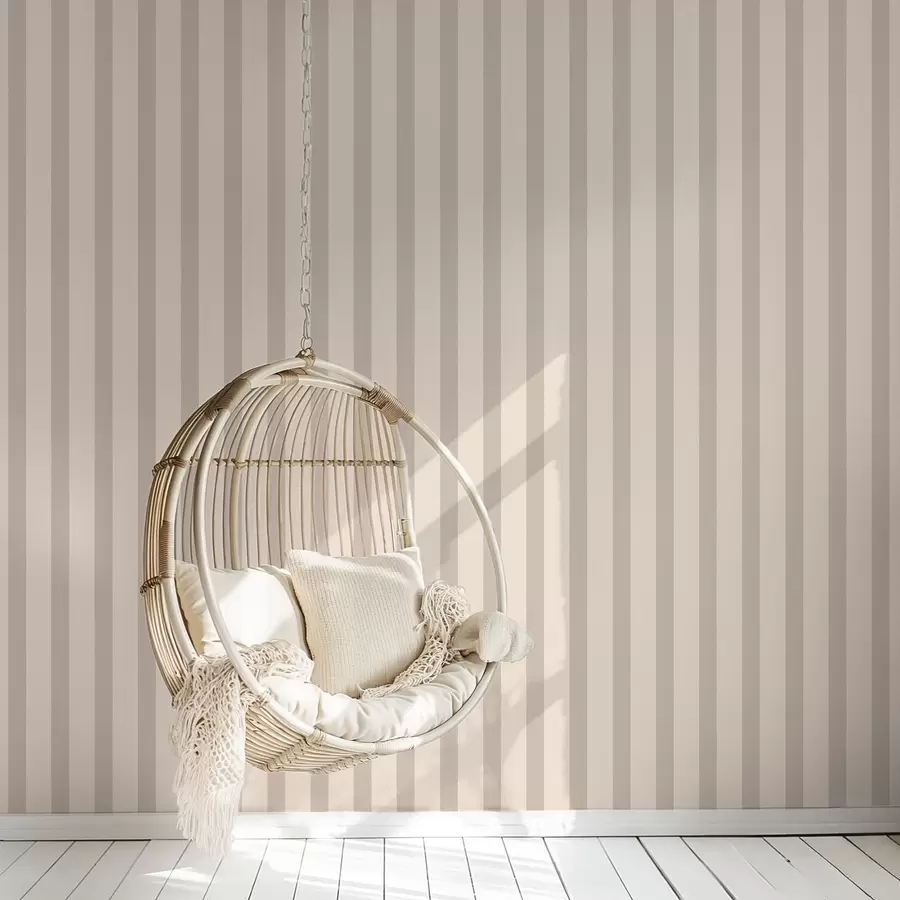 murais de parede Riscas verticais em bege claro a01180v5
