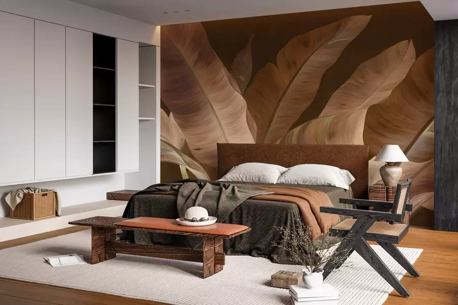 murais de parede Folhas grandes de bananeira w05499v2