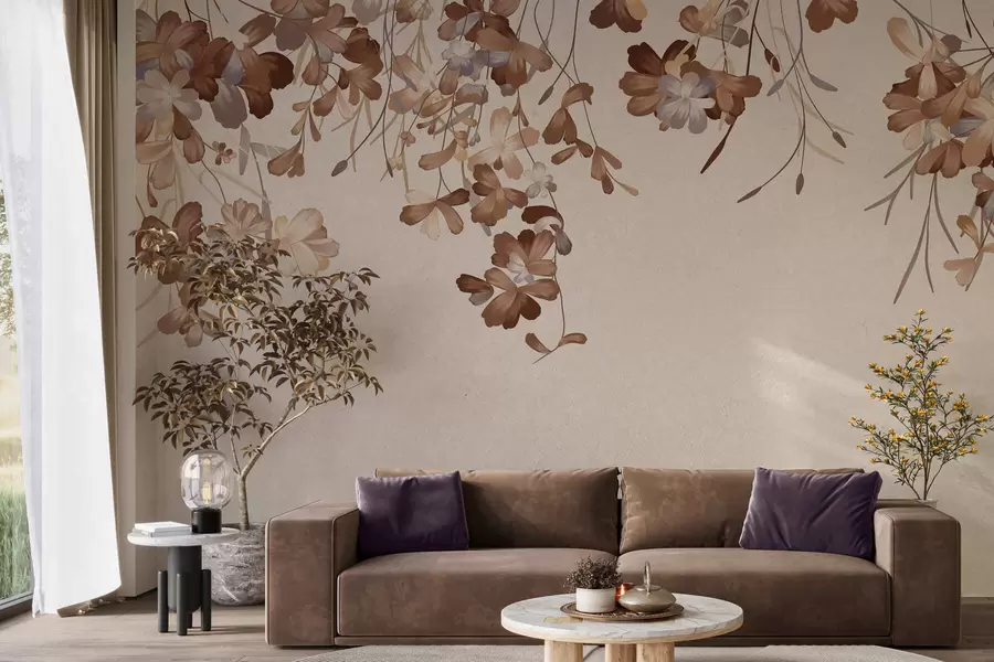 murais de parede Folhas penduradas na parede w05530