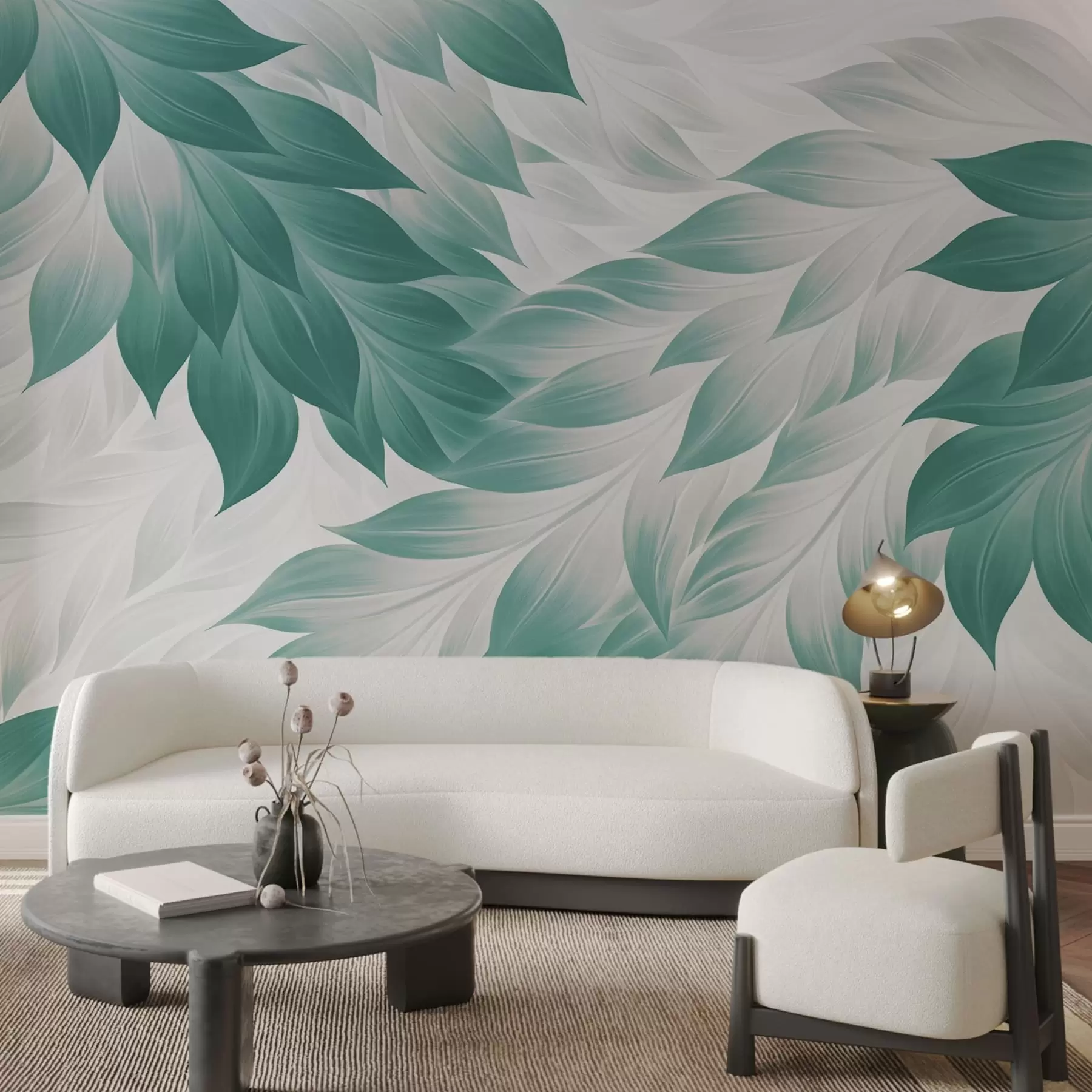 murais de parede Folhas abstratas bem definidas w05531