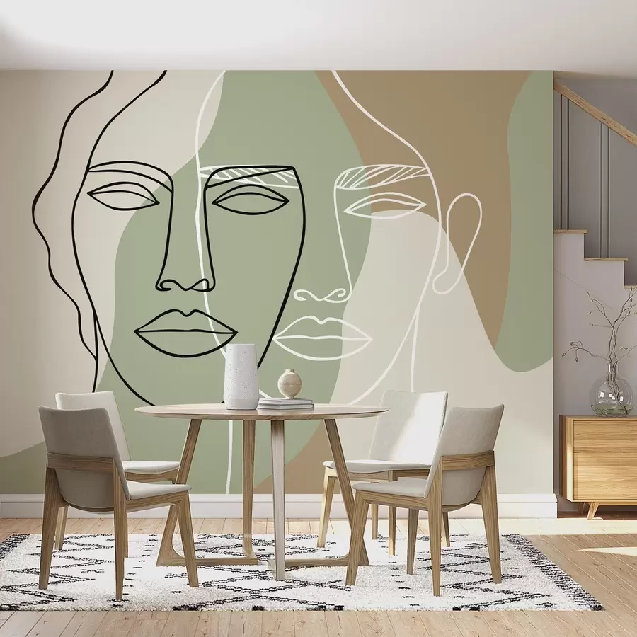 murais de parede Rostos abstratos w05550