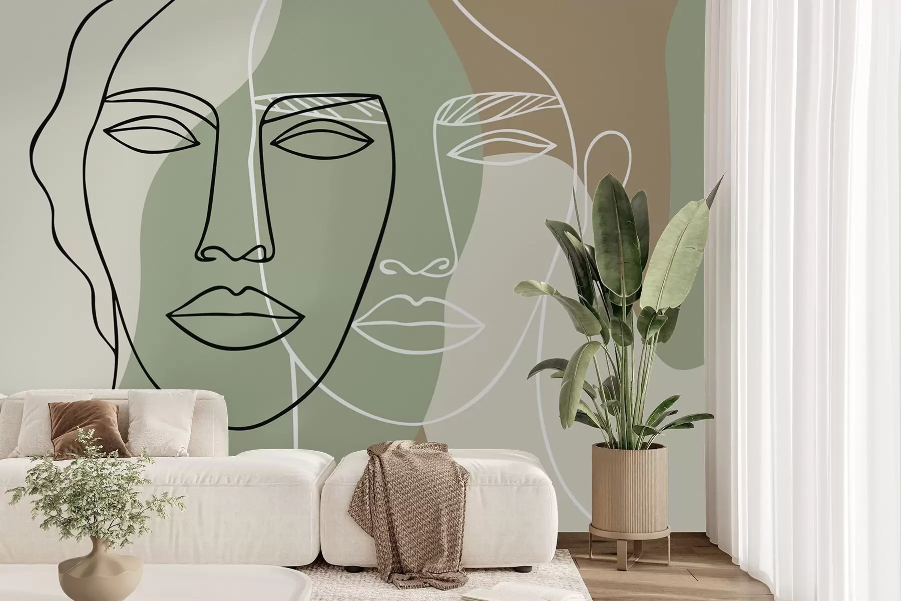 murais de parede Rostos abstratos w05550