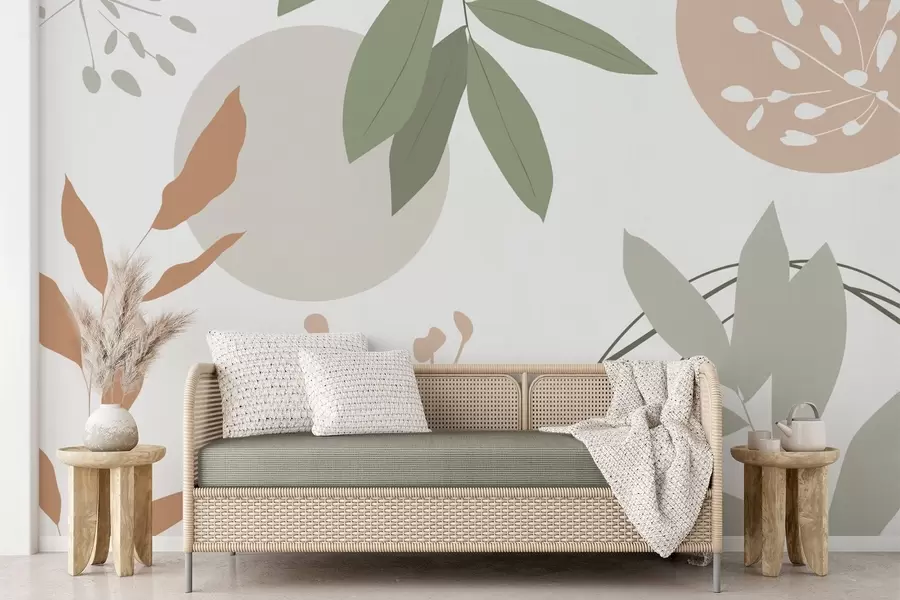 murais de parede Abstração com plantas w05552v2