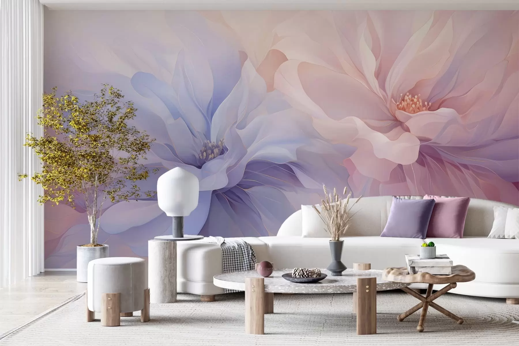 murais de parede Pétalas Aereias w05580